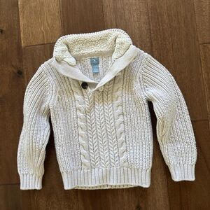 GAP Cream Cable Knit Kids Sweater